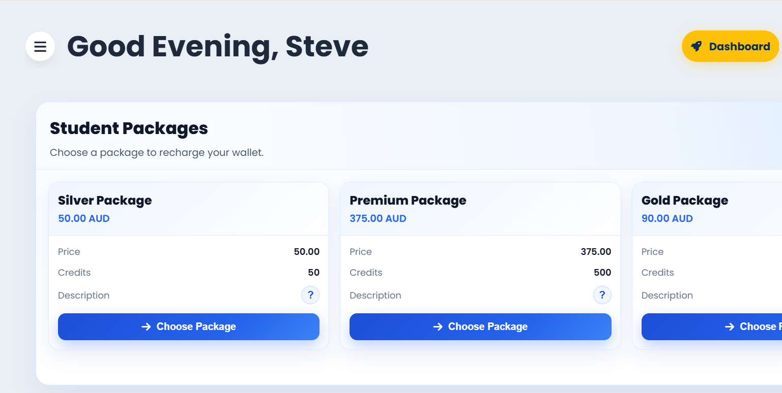 Purchase Credits