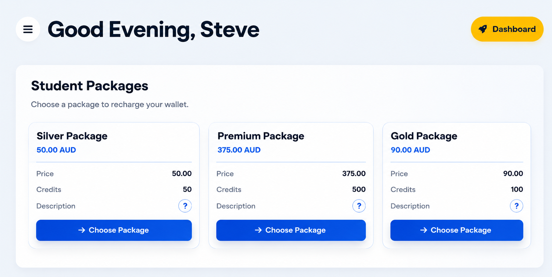Purchase Credits